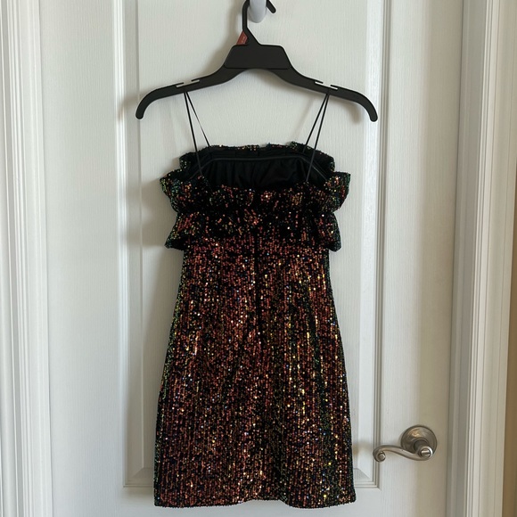 Thirty/Thirty Strapless Sequin Cupcake Mini Dress - Picture 2 of 4